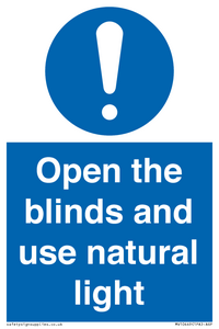 Open the blinds and use natural light